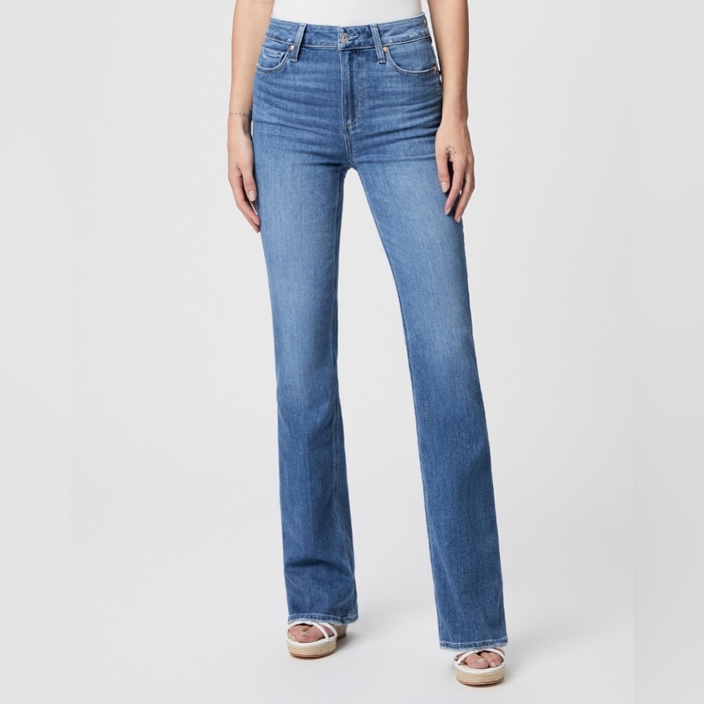 PAIGE jeans High Rise Laurel Canyon Bellflower Distressed Women’s 34 NWT New